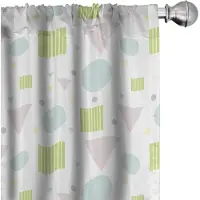 Abakuhaus – Pastel Geometrische Gordijnen – Microvezel – Seafoam – 2x Panelen
