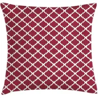 Abakuhaus Kussenhoes – Ikat-patroon – 45x45 cm – Licht maroon/wit