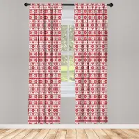 Abakuhaus Nordic Borders – 2-delig raamgordijnenset – 75x175 cm – Oranje