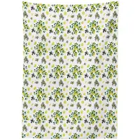Abakuhaus Tafelkleed 140x200 cm – Vintage Bloemen en Vlinders – Meerkleurig Pastel