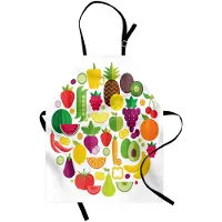 Abakuhaus kookschort voor fruit en groenten, fruit- en groenteontwerp, water- en vuilafstotend met digitale druktechniek, veelkleurig.