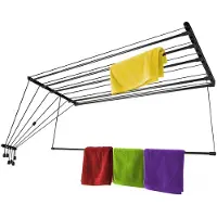 Kadax Hangdroger 6x140cm zwart AV140-P6St