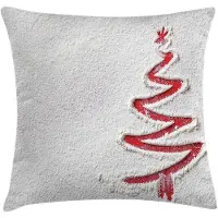 Abakuhaus Winter Kussenhoes – Kerstboom Zigzag – 40x40 cm – Vermillion Perle – Dubbelzijdig bedrukt
