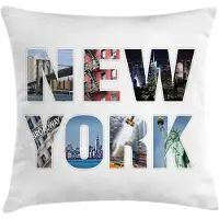 Abakuhaus New York Kussenhoes – NYC Letters – Dubbelzijdig 60x60 cm