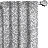 Abakuhaus Gordijnen Grijs-Wit Rich Flora 2x75x175 cm – Microvezel