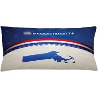 Abakuhaus Kussenhoes – 90×40 cm – Dubbelzijdig bedrukt, rits – Blauw/Wit