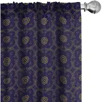 Abakuhaus Geometrische Dots – 2-delige gordijnset – 150x225 cm – Microvezel Indigo