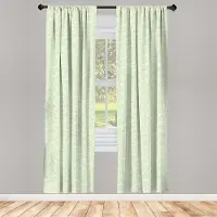 Abakuhaus Vis-schaalpatroon – 2-delige gordijnset – appelgroen/wit – 75x225 cm – roedezak