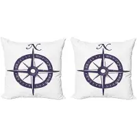 Abakuhaus Kompass Kussenhoes Set – 2x50x50 cm – Dubbelzijdig