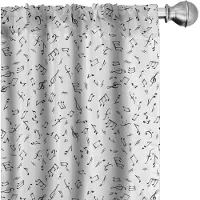 Abakuhaus – Zwart-Wit Voorhangen 2x75x225 cm – Mikrofaser, Halbdunkel