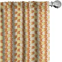 Abakuhaus – Retro gordijnen – Halvemaangolven – 2x75x245 cm – microvezel