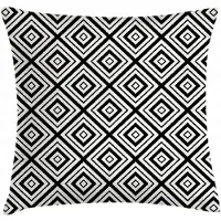 Abakuhaus Geometrische Kussenhoes 40x40 cm – Zwart-Wit, dubbelzijdig