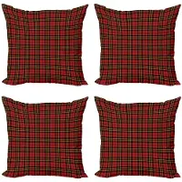 Abakuhaus kussenhoes – 4-pack – 40x40 cm – tweezijdig – zwart geel rood