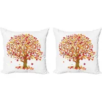 Abakuhaus Herfst Kussenhoes Set – 2x45x45 cm – Veelkleurig, Dubbelzijdig