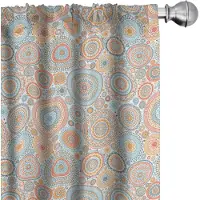 Abakuhaus – 2x Voorhangen Mandala Motief – Multikleur – 150x245 cm