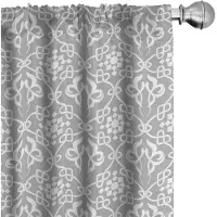 Abakuhaus Gardijnen – 2x75x225 cm – Microvezel – Halfdonker Grijs/Wit