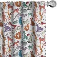 Abakuhaus Gordijnen – 2-delige set microvezel halfdonker 150x225 cm – veelkleurig