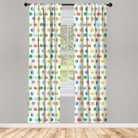 Abakuhaus Aquarel raamgordijnen – 2-panelen 75x225 cm – Veelkleurig