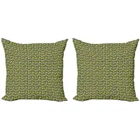 Abakuhaus pioenroos kussenhoezen – 2x45 cm – dubbelzijdig, microvezel, rits
