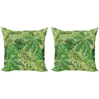 Abakuhaus Kussenhoezen – 2x50x50 cm – Dubbelzijdig Digitaal – Appelgroen