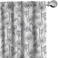 Abakuhaus Botanische Gordijnen – Grunge Zonnebloem – 2x75x175 cm