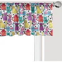 Abakuhaus Kattenraamvalletje, gordijnvalletje voor keuken en slaapkamer met tunnelzoom, 137 cm x 45 cm, meerkleurig