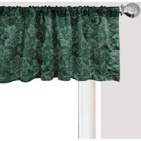Abakuhaus Antieke Oosterse raamvalance, gordijnvalance voor keuken en slaapkamer met tunnelzoom, 137 cm x 45 cm, smaragdgroen en zeegroen