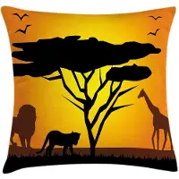 Abakuhaus Kussenhoes Giraffe – Dubbelzijdig 50x50 cm – Rits, handgemaakt, Marigold