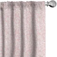 Abakuhaus – Gordijnen Bloemenpatroon Hexagonale Kantengrids – 2x75x245 cm Blush-wit