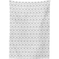 Abakuhaus Tafelkleed Geometrische Vierkanten – wit-zwart, 140x240 cm, Wasbaar