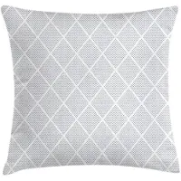 Abakuhaus Rhombus-kussenhoes – dotmotieven – dubbelzijdig bedrukt 60x60 cm – wit-lichtgrijs