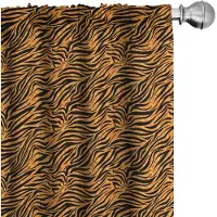 Abakuhaus Tribale Gordijnen – Tijgerhuid – 2x75x245 cm – Oranje