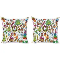 Abakuhaus Kussenhoes 2x50x50 cm – Dubbelzijdig bedrukt – Microvezel – Multicolor