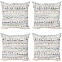 Abakuhaus Geometrische kussenhoezen set – 4x50x50 cm – dubbelzijdig bedrukt – microvezel
