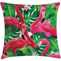 Abakuhaus Flamingo kussenhoes – 40x40 cm – Beide zijden bedrukt – rits