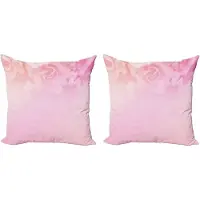 Abakuhaus Kussenhoes – Decoratiekussen 40x40 cm – 2-pack – koraalrood, dubbelzijdig