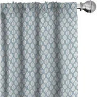 Abakuhaus – Gordijnen 2x75x225 cm – Lichtblauw/Wit, Geometrische Tropische Bladeren