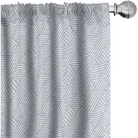 Abakuhaus Voorhang – 2x75x175 cm – Microvezel, diagonale strepen, blauwgrijs/kokosnoot