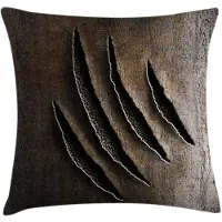 Abakuhaus Horrorhuis Kussenhoes – 60x60 cm – Beidzijdig bedrukt, rits, bruin
