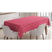 Abakuhaus koraal tafelkleed – antiek vierbladig motief – 140x200 cm – wasbaar