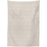 Abakuhaus Tafelkleed – Oriëntaalse Flora – 140x240 cm – Wit/Beige