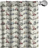 Abakuhaus sportgordijnen – 2x75x225 cm – microvezel – multicolor