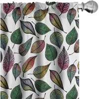 Abakuhaus Bladeren Gordijnen – 2x75x175 cm – Multicolor Microfiber