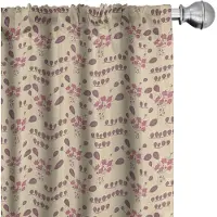 Abakuhaus – 2-delige gordijnset, microvezel, halfverduisterend, beige