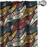 Abakuhaus Afrikaanse gordijnen – 2x panelen 75x225 cm – microvezel – halfschaduw