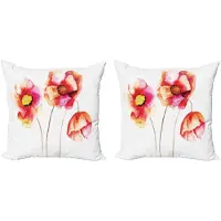Abakuhaus Kussenhoes – Klaproosrood – 40x40 cm – Dubbelzijdig – Mikrofaser
