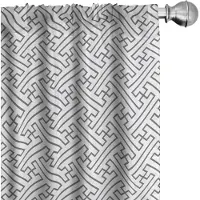Abakuhaus grijs-witte gordijnen – 2-delige set 75x175 cm, microvezel, halfverduisterend