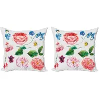 Abakuhaus Kussenhoes Set – 40x40 cm – Boeketprint – Dubbelzijdig Multicolor