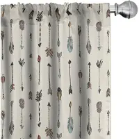 Abakuhaus Pijlgordijnen – 2-delige set 75x175 cm – microvezel, veelkleurig