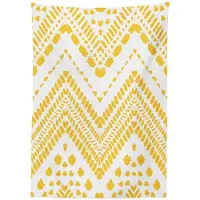 Abakuhaus – Tafeldoek 140x200 – Geel Chevron Satijn – Machinewasbaar